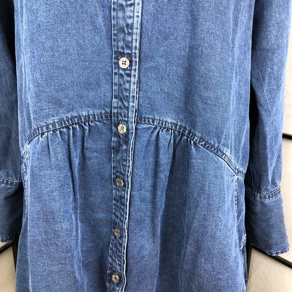 Soft Surroundings Long Chambray Ruffle Size Small - Picture 6 of 6
